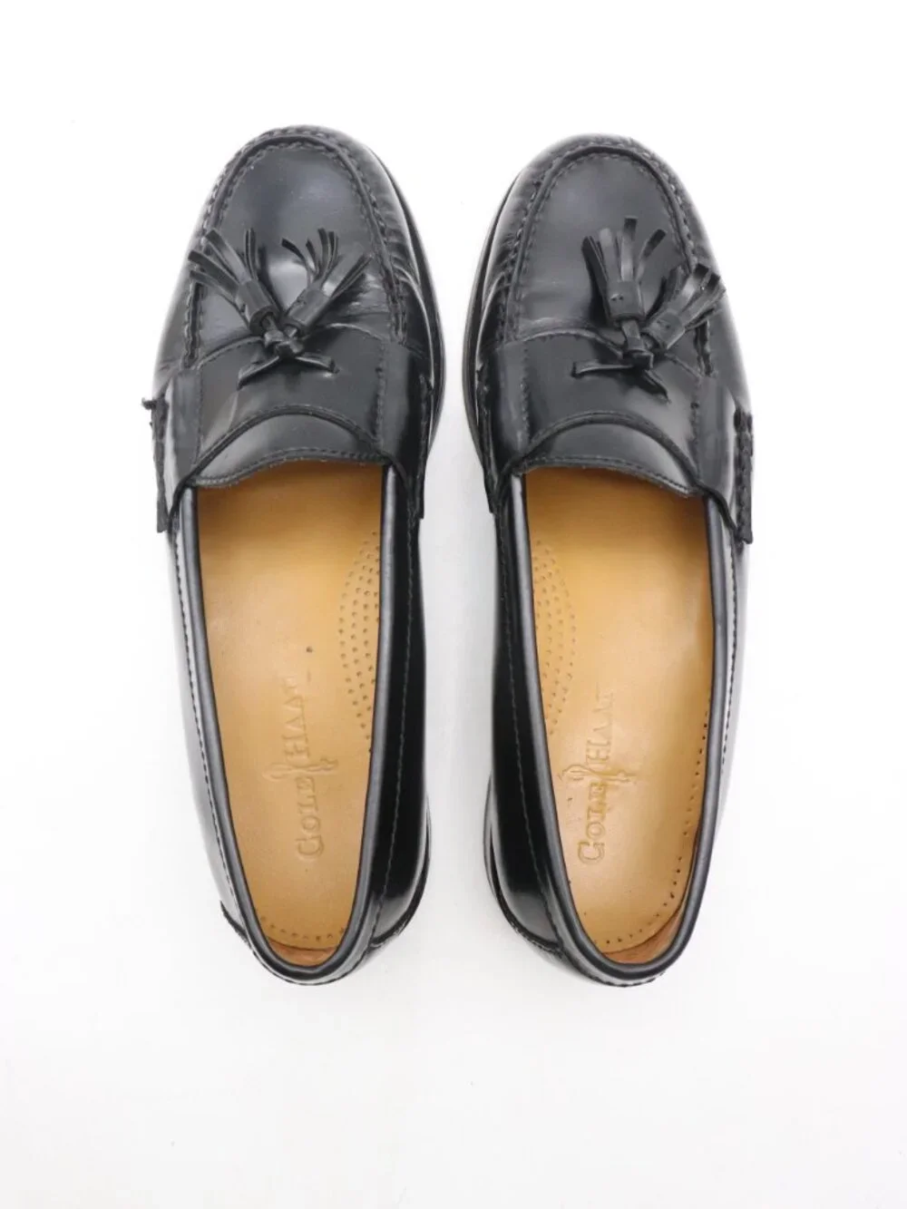 Cole Haan Pinch Men's Size 8.5 D Tassel Black Leather Loafers Slip On 03506